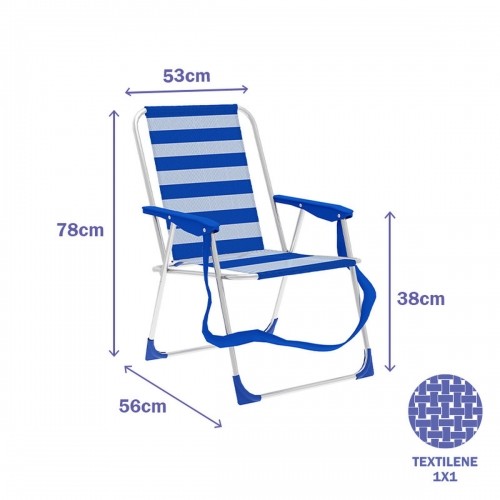Складной стул Marbueno Лучи Синий Белый 53 x 78 x 56 cm image 2
