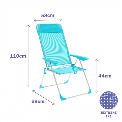 Folding Chair Marbueno Aquamarine 69 x 110 x 58 cm image 2