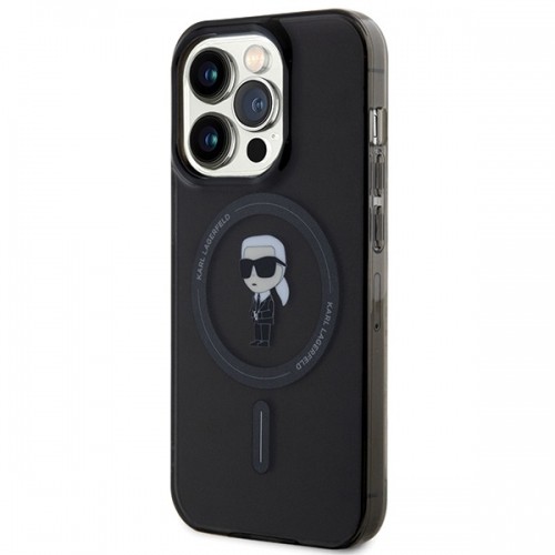 Karl Lagerfeld KLHMP15LHFCKNOK iPhone 15 Pro 6.1" czarny|black hardcase IML Ikonik MagSafe image 2