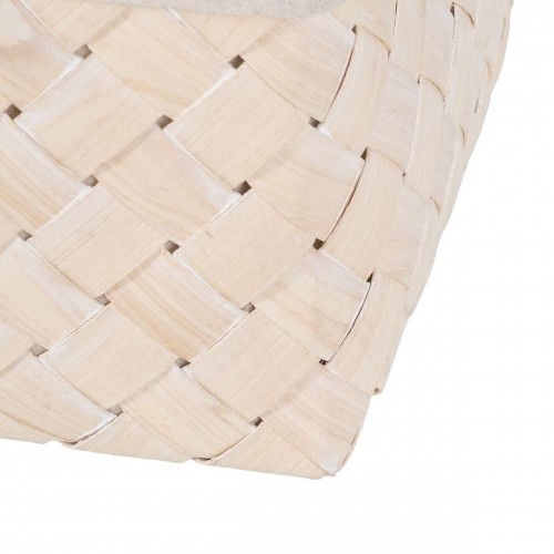 Basket set White Wood Fabric 39,5 x 30 x 24 cm (3 Units) image 2