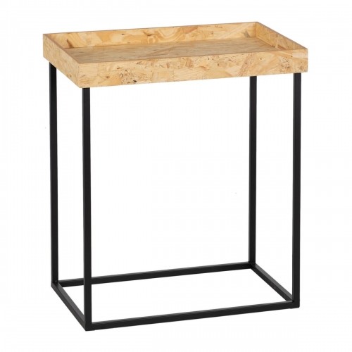 Set of 3 tables Black Natural Iron MDF Wood 57,5 x 37,5 x 67,5 cm (3 Units) image 2