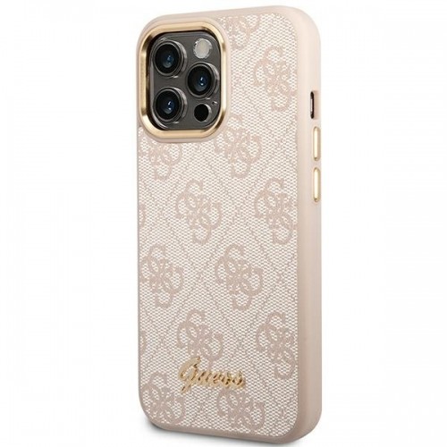 Guess PC|TPU 4G Metal Camera Outline Case for iPhone 14 Pro Pink image 2
