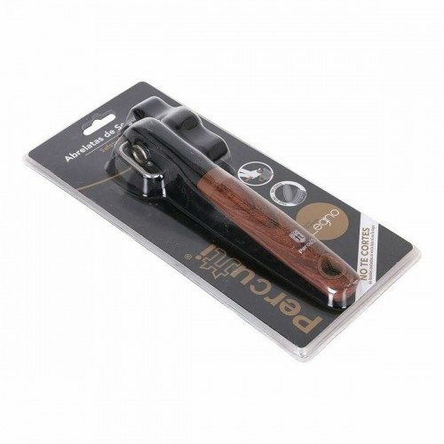 Tin opener Percutti Legno Brown Black 17 x 13 x 5 cm (4 Units) image 2