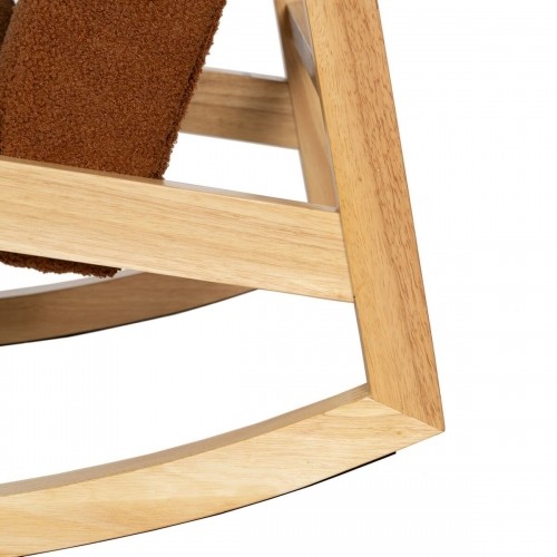 Bigbuy Home Кресло-качалка Коричневый Бежевый древесина каучукового дерева Ткань 60 x 83 x 72 cm image 2
