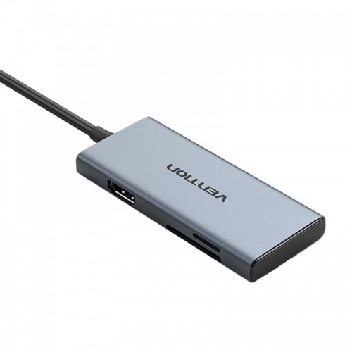 USB-C to HDMI, 3x USB 3.0, SD, TF Hub Vention TOOHB 0.15m Gray image 2