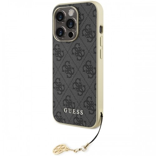 Guess GUHCP15LGF4GGR iPhone 15 Pro 6.1" szary|grey hardcase 4G Charms Collection image 2