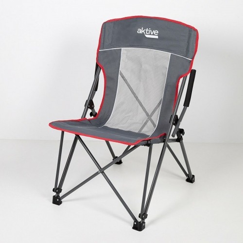 Складной стул для кемпинга Aktive Серый 59 x 97 x 68 cm (2 штук) image 2