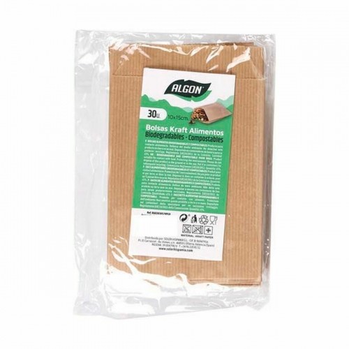 Set of Bags Algon Disposable kraft paper 30 Pieces 10 x 15 cm (36 Units) image 2