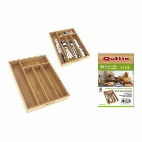 Органайзер для столовых приборов Quttin Бамбук 34 x 26 x 4 cm (8 штук) image 2