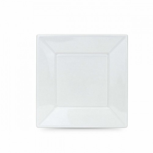 Set of reusable plates Algon White Plastic 23 x 23 x 2 cm (24 Units) image 2