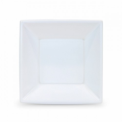Set of reusable plates Algon Squared White Plastic 18 x 18 x 4 cm (36 Units) image 2