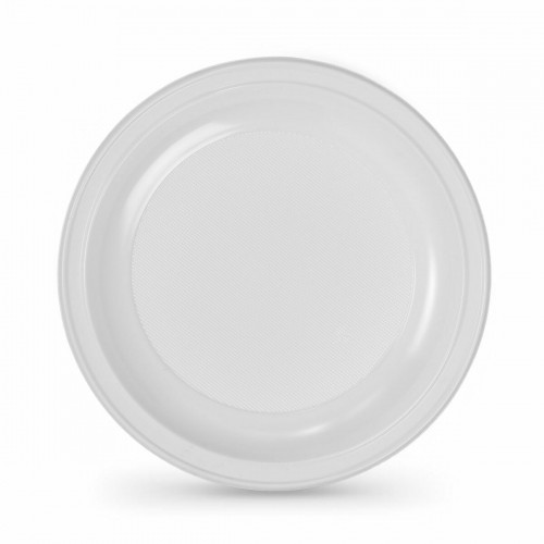 Set of reusable plates Algon Circular White Plastic 22 x 22 x 1,5 cm (6 Units) image 2