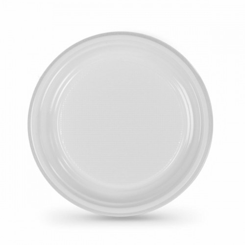 Set of reusable plates Algon Circular White Plastic 20,5 x 2 cm (6 Units) image 2