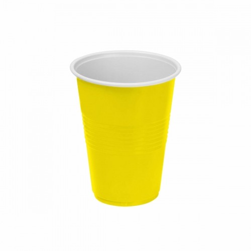 Set of reusable glasses Algon Yellow 24 Units 250 ml (25 Pieces) image 2