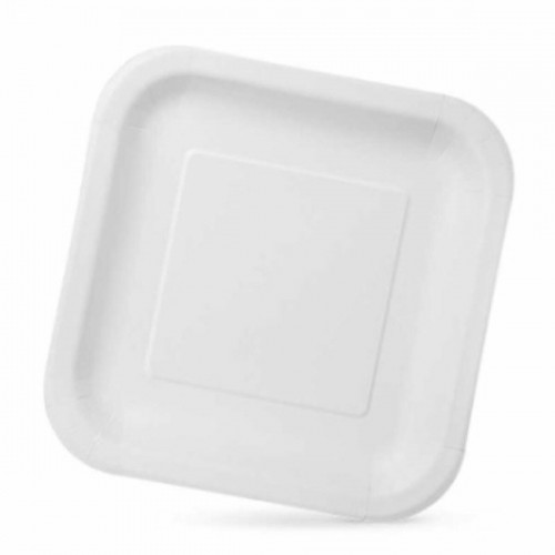 Plate set Algon Disposable White Cardboard 23 x 23 x 1,5 cm (10 Units) image 2