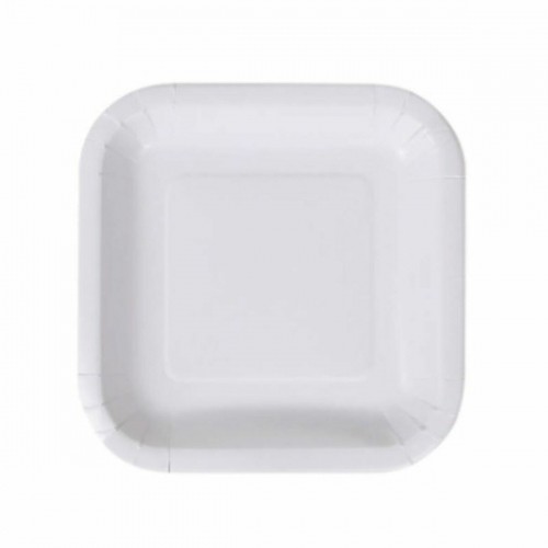 Plate set Algon Disposable White Cardboard 20 cm (10 Units) image 2