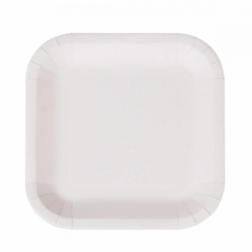 Plate set Algon Disposable White Cardboard Squared 26 cm (36 Units) image 2