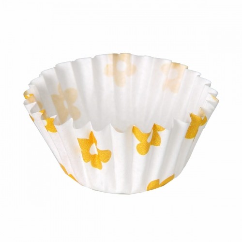 Muffin Tray Algon Yellow flower Disposable (75 Pieces) (24 Units) image 2