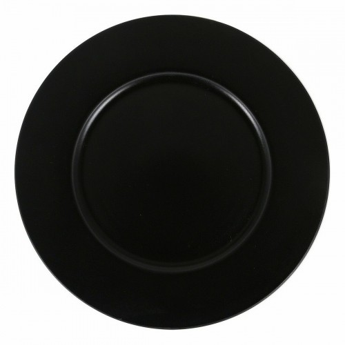 Flat Plate Viejo Valle Neat Black Porcelain Ø 28 cm (6 Units) image 2