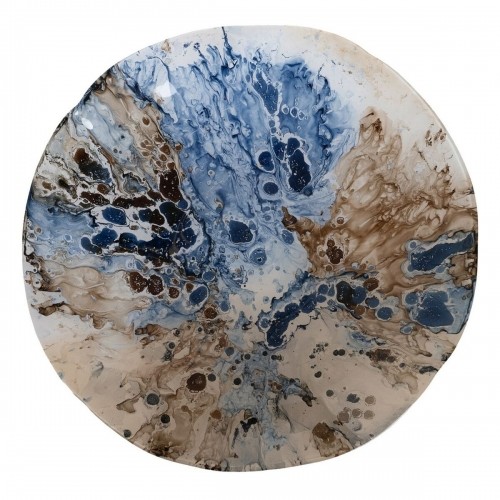 Bigbuy Home Galda rotājums Zils Brūns Stikls 39 x 39 x 6,5 cm image 2