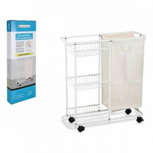 Bathroom Shelves Confortime Laundry Bag Metal 69 x 22,5 x 75 cm (3 Units) (69 x 22.5 x 75 cm) image 2