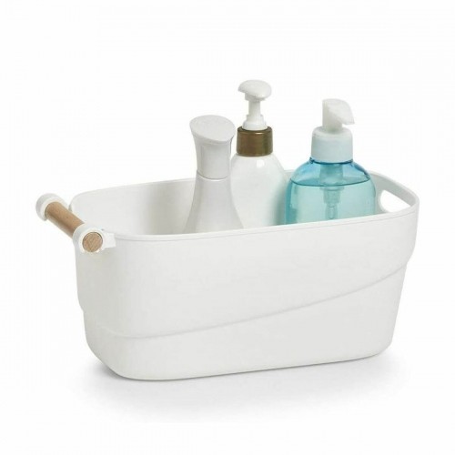 Multi-purpose basket Confortime White Wood Plastic 27 x 14,5 x 12 cm With handles (12 Units) image 2