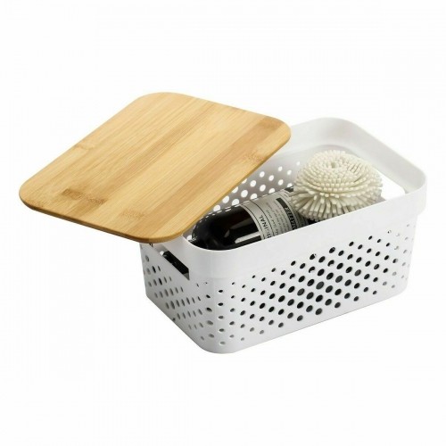 Multi-use Box Confortime White Brown Bamboo Plastic 26,2 x 17,5 x 12,5 cm (8 Units) image 2