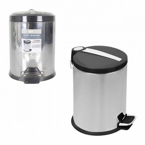 Waste bin Confortime Silver Metal 4 Units 5 L 20 x 27,5 cm (20 x 20 x 27,5 cm) image 2