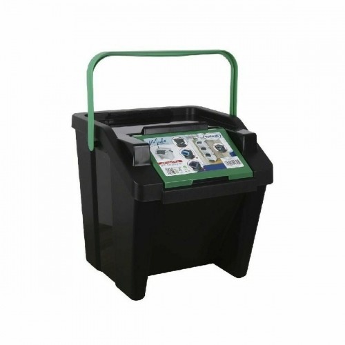 Recycling Waste Bin Tontarelli Moda Stackable 28 L Green (6 Units) image 2