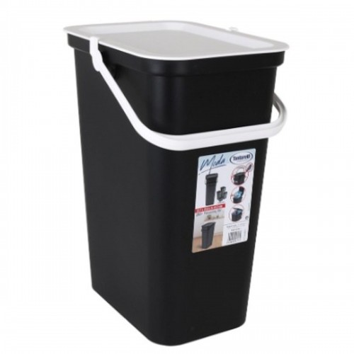Atkārtoti Pārstrādājamo Atkritumu Tvertne Tontarelli Moda 24 L Balts Melns (6 gb.) image 2