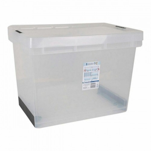 Storage Box with Lid Evolution Transparent 57 x 39 x 41 cm (4 Units) (60 x 40 x 40 cm) image 2