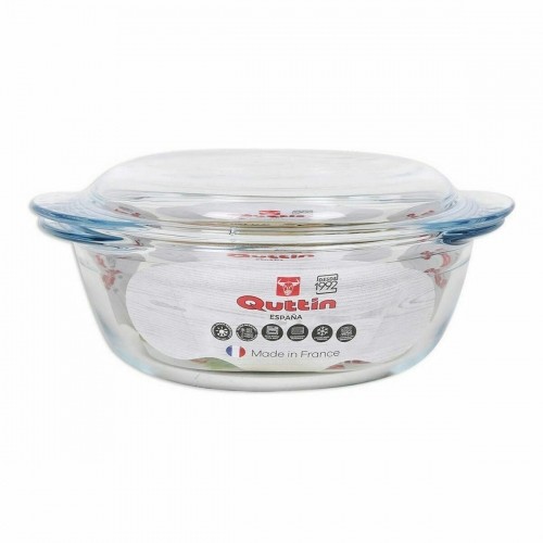 Casserole with lid Quttin Glass 1,6 + 0,5 L (3 Units) image 2