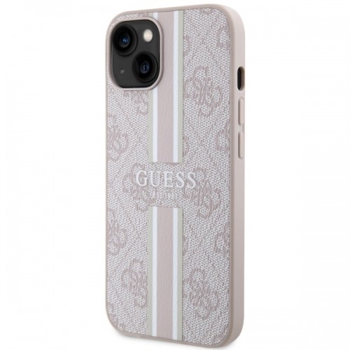 Guess GUHMP15SP4RPSP iPhone 15 | 14 | 13 6.1" różowy|pink hardcase 4G Printed Stripes MagSafe image 2