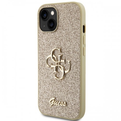 Guess GUHCP15SHG4SGD iPhone 15 6.1" złoty|gold hardcase Glitter Script Big 4G image 2