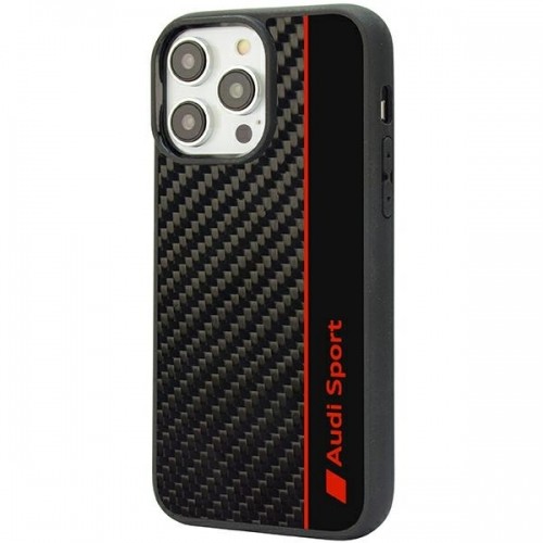 Audi Carbon Fiber Stripe iPhone 14 Pro Max 6.7" czarny|black hardcase AUS-TPUPCIP14PM-R8|D1-BK image 2