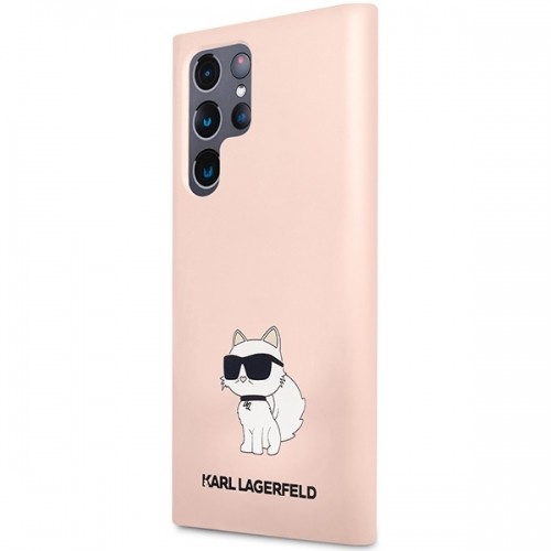 Karl Lagerfeld KLHCS23LSNCHBCP S23 Ultra S918 hardcase różowy|pink Silicone Choupette image 2