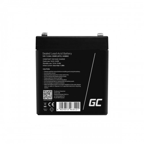 Battery for Uninterruptible Power Supply System UPS Green Cell AGM45 5,2 Ah 12 V image 2