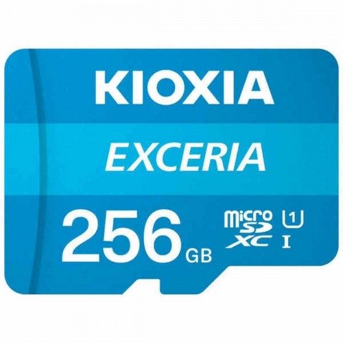 Micro SD Memory Card with Adaptor Kioxia Exceria UHS-I Class 10 Blue 256 GB image 2