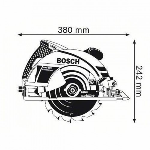 Ripzāģis BOSCH Professional GKS 190 1400 W 230 V 190 mm image 2