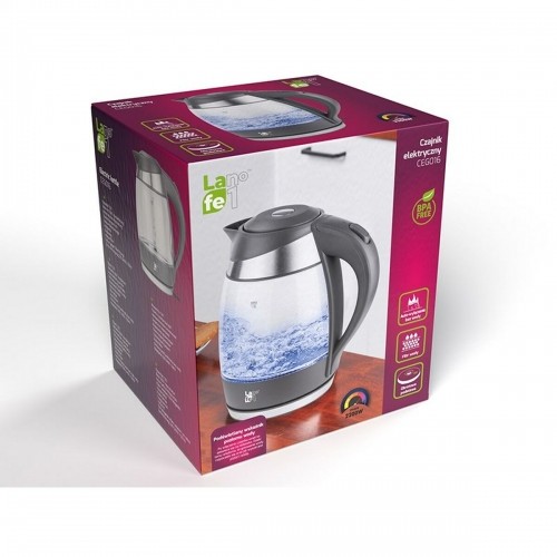 Kettle Lafe CEG016 Grey Glass Plastic 2200 W 1,7 L image 2