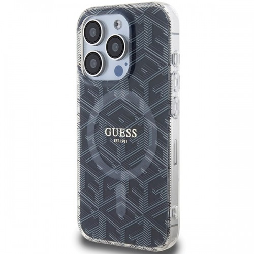 Guess GUHMP15XHGCUSTGK iPhone 15 Pro Max 6.7" czarny|black hardcase IML GCube MagSafe image 2