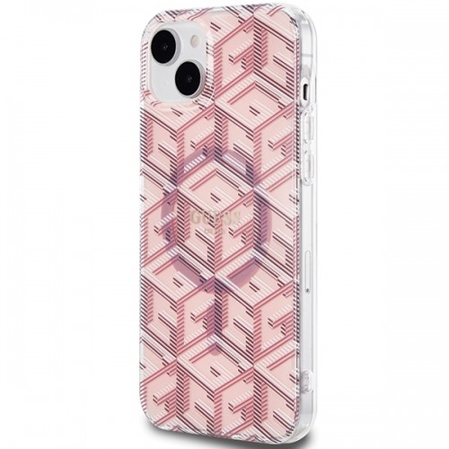 Guess GUHMP15SHGCUSTGP iPhone 15 | 14 | 13 6.1" różowy|pink hardcase IML GCube MagSafe image 2