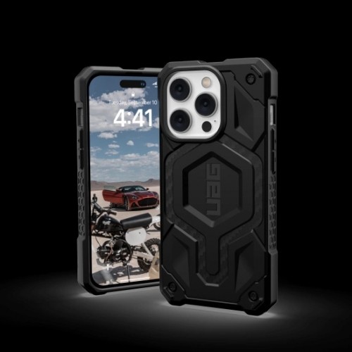 UAG Monarch - protective case for iPhone 14 Pro compatible with MagSafe (carbon fiber) image 2