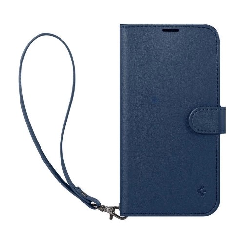 Apple Spigen Wallet S Leather Flip Wallet for iPhone 14 Blue image 2