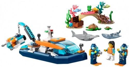 LEGO City 60377 Explorer Diving Boat Konstruktors image 2