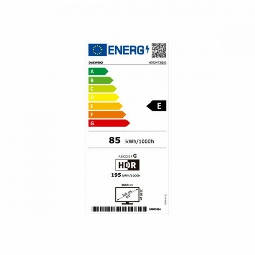 Смарт-ТВ Daewoo 65DM73QA 65" 4K Ultra HD QLED image 2