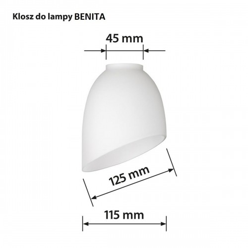 Lamp Shade Activejet Nikita White Glass 26 x 12 x 12,5 cm image 2