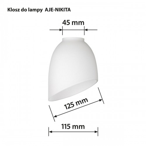 Lamp Shade Activejet BENITA White Glass 26 x 12 x 12,5 cm image 2