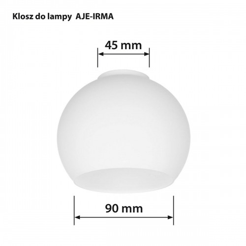 Lamp Shade Activejet Irma White Glass 13 x 10 x 9,5 cm image 2