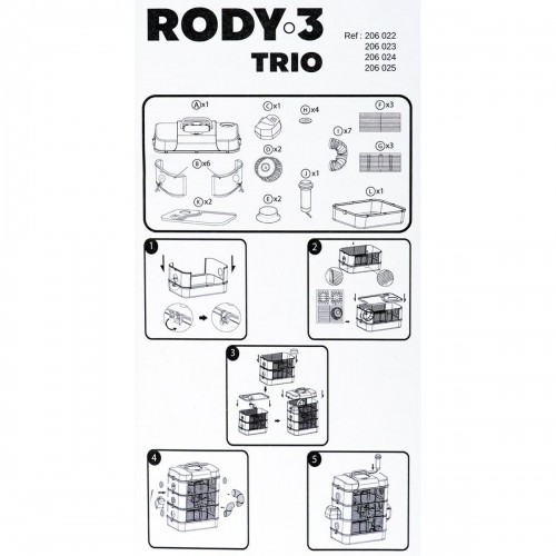 Būris Zolux Rody3 Metāls Plastmasa 41 x 36 x 27 cm (1 Daudzums) image 2